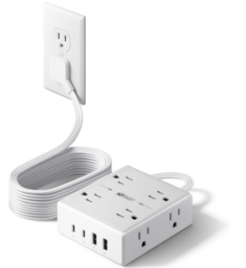 SUPERDANNY Flat Plug Surge Protector