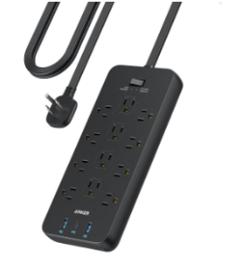 Anker Surge Protector Flat Plug Power Strip 