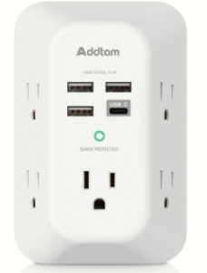 Addtam USB Wall Charger Surge Protector