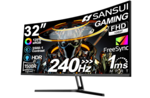 SANSUI 32 Inch Curved 240Hz Gaming Monitor