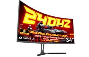 SANSUI 34 Inch Ultrawide Curved Monitor